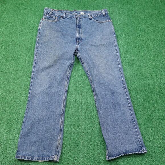 VINTAGE Levis 517 Jeans Mens 42x30 (41x30) Blue Boot Cut USA MADE Denim - Picture 1 of 14